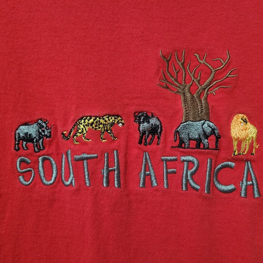 South AFRICA SHIRT Embroidered Animals size XL
